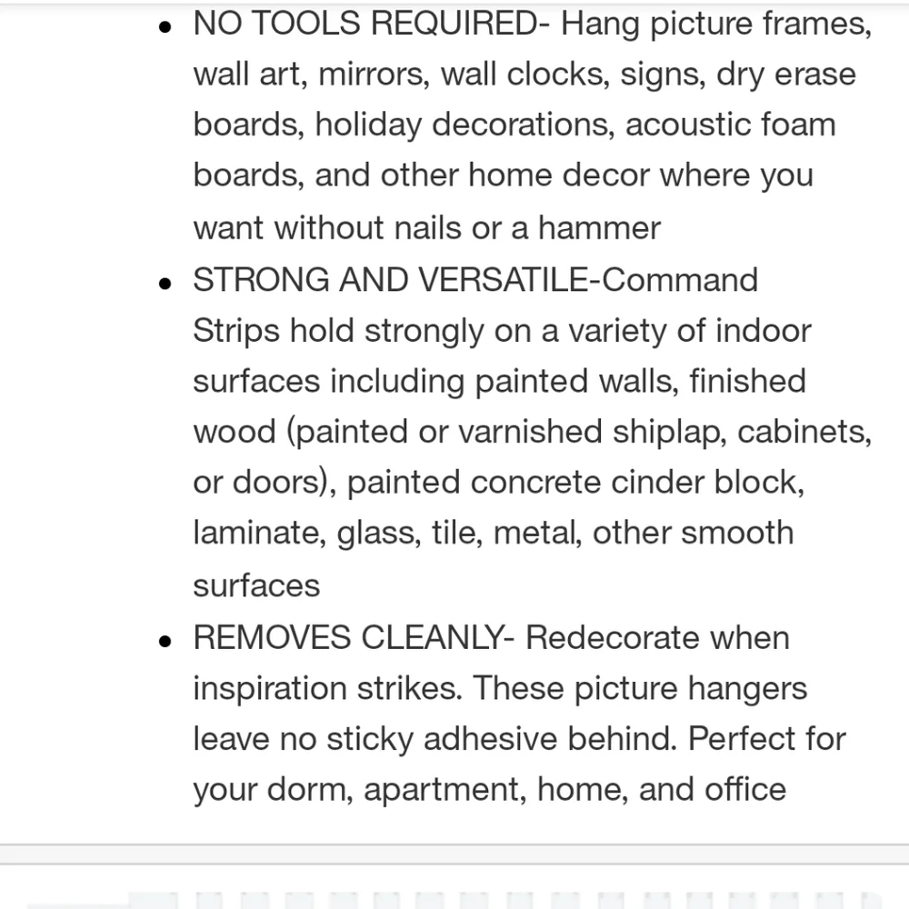 Command 28pc M/L Black Picture Hanging Strips